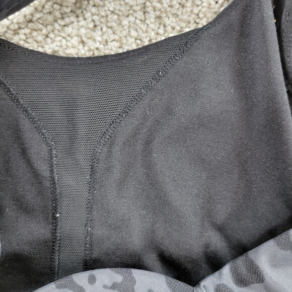 Lululemon In A Flash Bra II Womens 2 Deep Coal Animal Swirl Cheetah Crossback - Picture 6 of 12